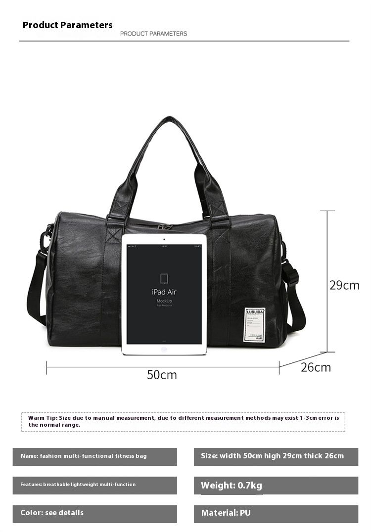 Fitness-Tasche mit großem Fassungsvermögen, Freizeitsport, tragbare Fitness-Textur, wasserdicht, Reisetasche für kurze Strecken_voghion.com