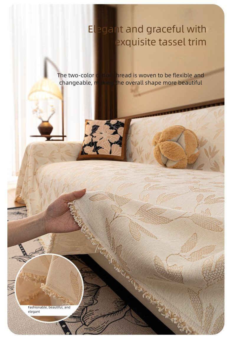 Park Seo Jung Vintage Thick Chenille Cover Universal One-Piece Full Wrap Towel Sofa Cushion_voghion.com