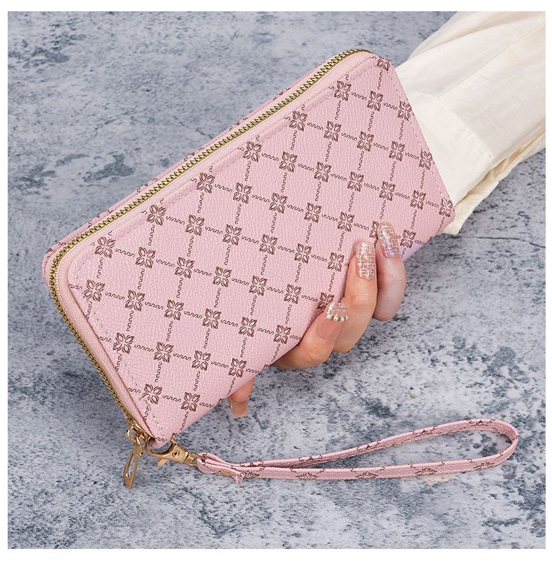 Women's Bags New Style Niche Printed Small Fragrance Style Long Large Capacity Multifunctional Wallet Clutch Bag_voghion.com