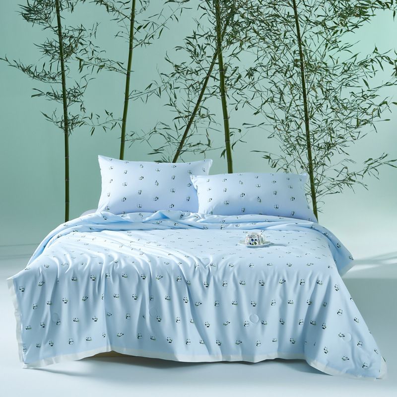 Panda Lenzing Tencel Air Conditioning Quilt Light Luxury Summer Quilt_voghion.com