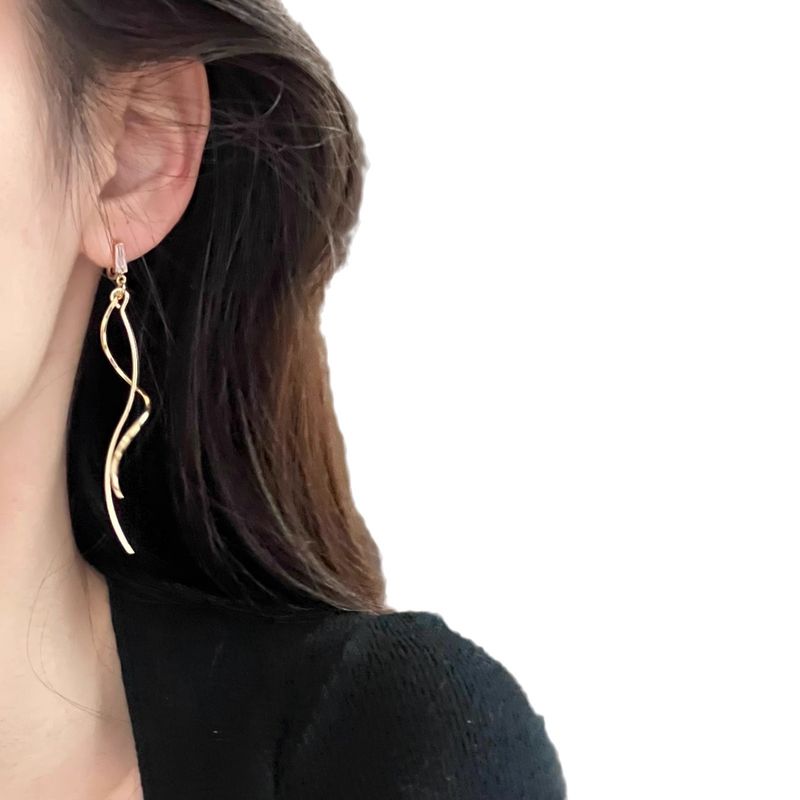 Chinesischer Stil Lange Quaste Moskito Spule Clip-On Frauen ohne Ohrlöcher, Neue Ohrringe Für Kleine Runde Gesicht, Herbst_voghion.com