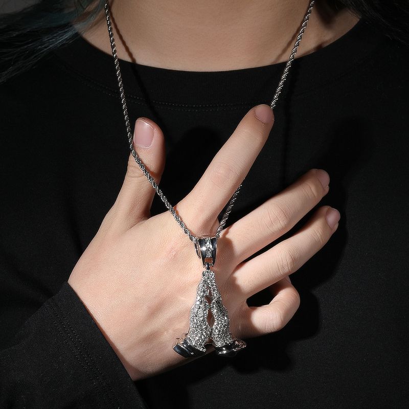 Męska biżuteria niszowa, ręcznie składany wisiorek z diamentami, łańcuszek do swetra, metalowy naszyjnik w stylu retro, męski, akcesoria ze stopu metali_voghion.com