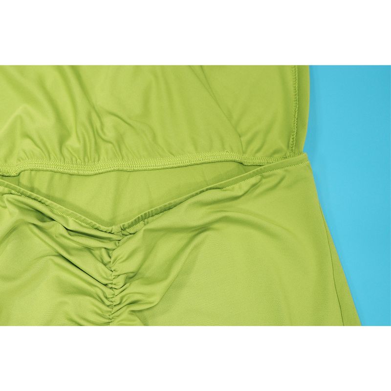 Sexy High-Slit Bodycon Dress With Ruffle Detail - Sleeveless Party Dress For Women In Bold Colors_voghion.com