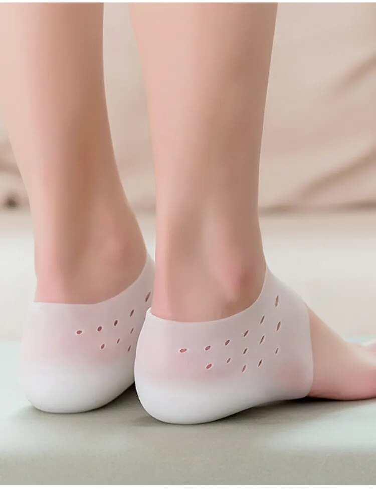 Palmilhas de silicone com aumento de altura invisível, almofadas de gel ortopédicas, suporte de arco, palmilhas de massagem para pés, unissex_voghion.com