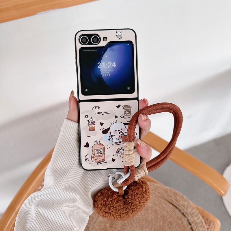 Japanese and Korean cute cartoon for Samsung zflip 5 fold folding screen phone case Samsung Galaxy ZFLIP3/4_voghion.com