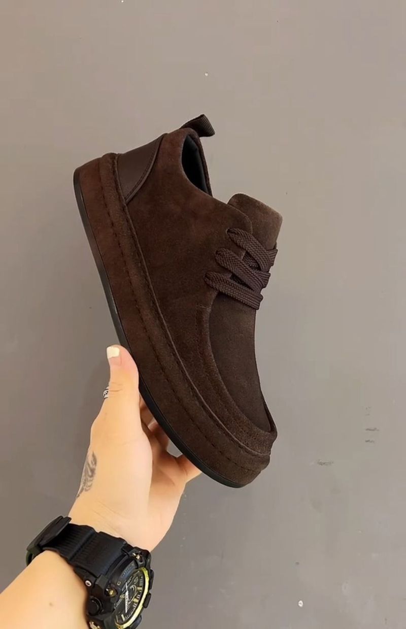 ShoeGlobe Europäische Version Herbst Casual Herren Loafer Vielseitige Leder Einfache Retro Dad Mokassins Trendy Schuhe_voghion.com