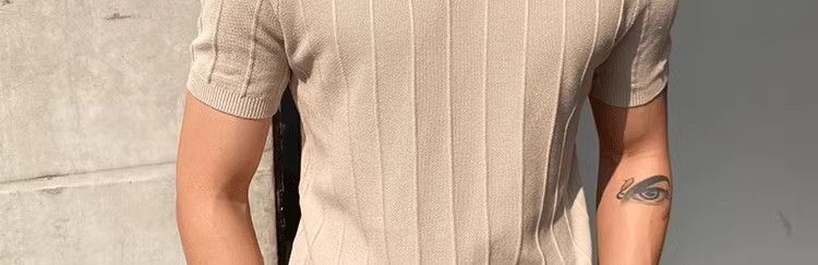 Férfi ruházat Póló férfi nyári új kerek nyakú póló félujjú férfi rövid ujjú vékony változatú alsó ing gyapjú póló_voghion.com