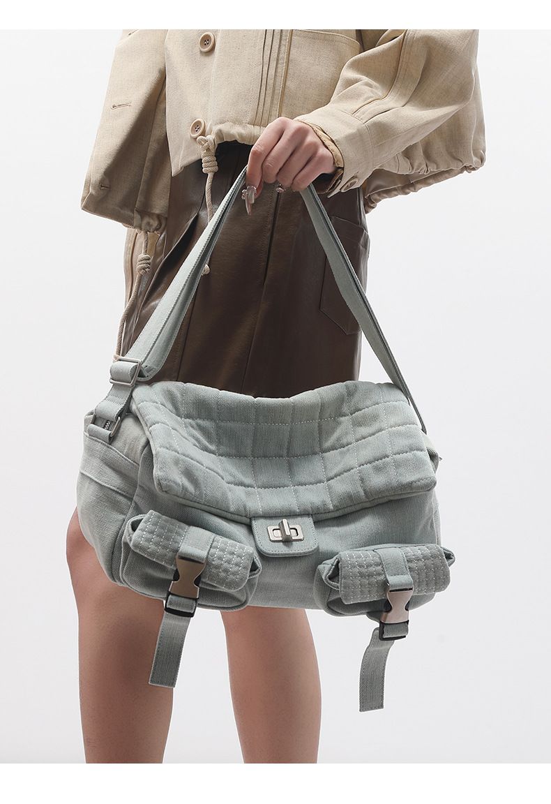 Korean Multi-pocket Armpit Large 2025 Spring And Summer New Casual Sports Crossbody Bag Retro Toast Bag Fashionable Versatile_voghion.com