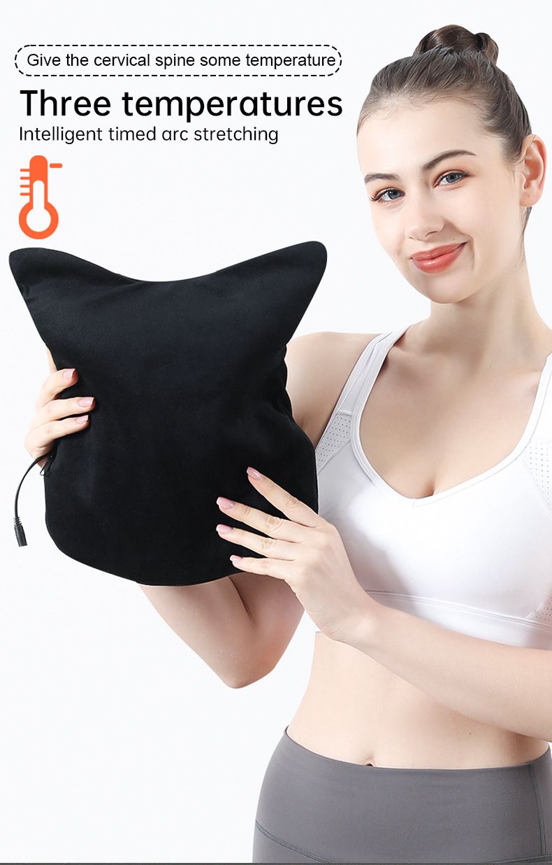 Electric Neck Shoulder Massager With Heat, Shiatsu Acupressure For Pain Relief, Spine Stretcher Home Use_voghion.com