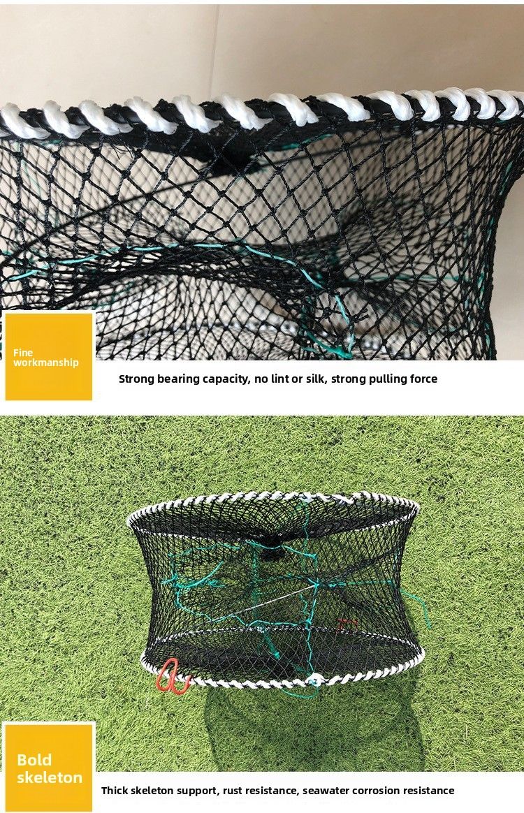 Foldable Sea Cage Lobster Crab Eel Trap Net Fishing Gear Fish Protector 100_voghion.com