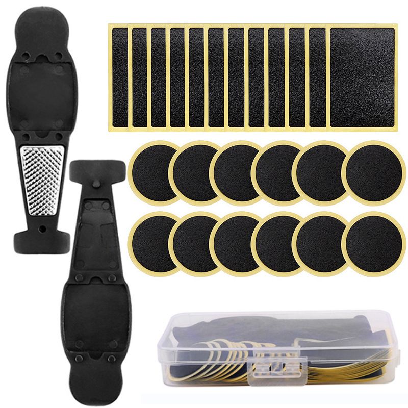 Patch pour pneu de vélo, pneu de route de montagne, kit de chambre à air, outil de réparation sans colle_voghion.com