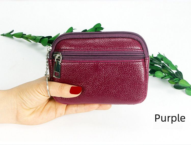 Spot 2022 Primavera Nova Bolsa de Cartão Pequena Estilo Europeu e Americano Carteira Curta Feminina Pupi Litchi Pattern Wallet_voghion.com