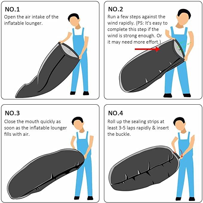 Iatable Lounger Air Sofa Hammock Portable Waterproonti-Air Leaking Pouch Couch with Pillow for Indoor Outdoor Camping_voghion.com