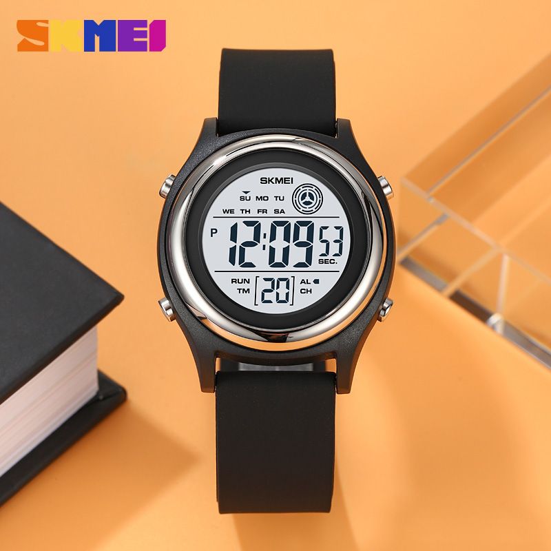 skmei Kinder bunte leuchtende transparente Damen multifunktionale wasserdichte elektronische Studentenuhr_voghion.com