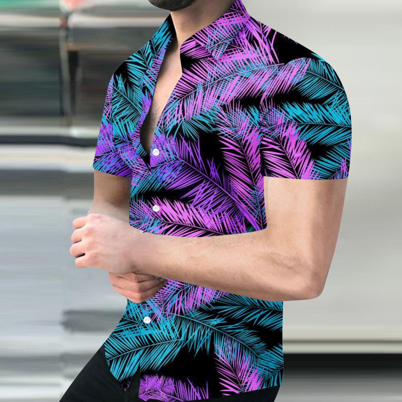 Poletna nova moška majica s kratkimi rokavi s 3D digitalnim tiskom in večjo velikostjo za prosti čas_voghion.com