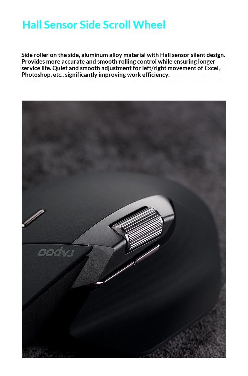 NeoGear RAPOO MT760 Kabellose Maus mit Dual-Modus, ergonomisch, für Desktop, Laptop, Büro, Herren_voghion.com