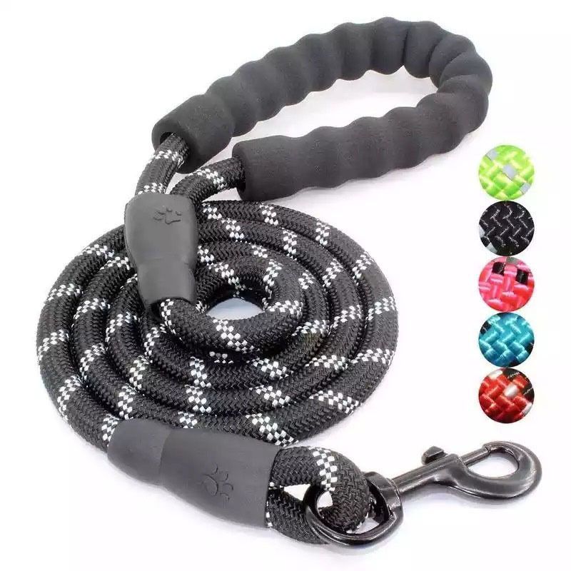 Corda para passear com cachorro, venda imperdível, coleira elástica de nylon luminosa, suprimentos para animais de estimação_voghion.com
