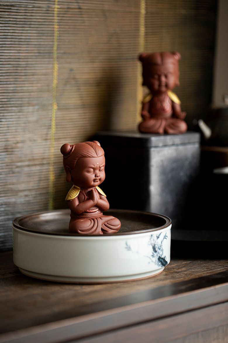 Mojie Lila Ton Neue Chinesische Zen Stil Hause Nezha Ornament Display Regal Desktop Kreative Tee Haustier_voghion.com