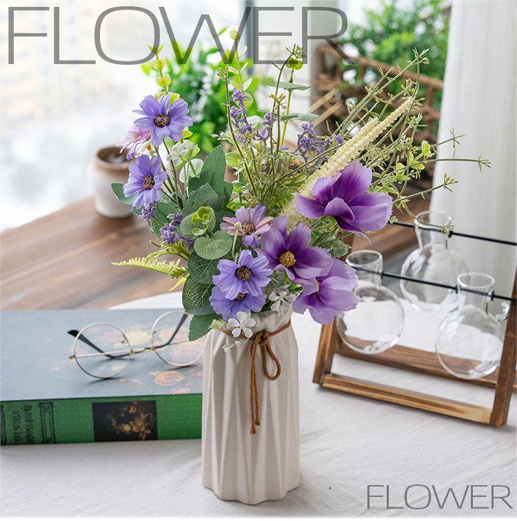 Tenendo un mazzo di fiori con lettere di luna simulazione fiore decorazione della casa disegno floreale decorazione della parete di nozze rose_voghion.com