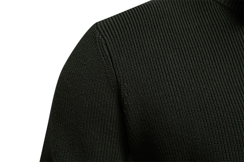 Nieuwe herfst- en wintertrui voor heren in Europese maat, heren met lange mouwen, halve rits, opstaande kraag, effen kleur, casual trendtrui die bij elkaar past_voghion.com