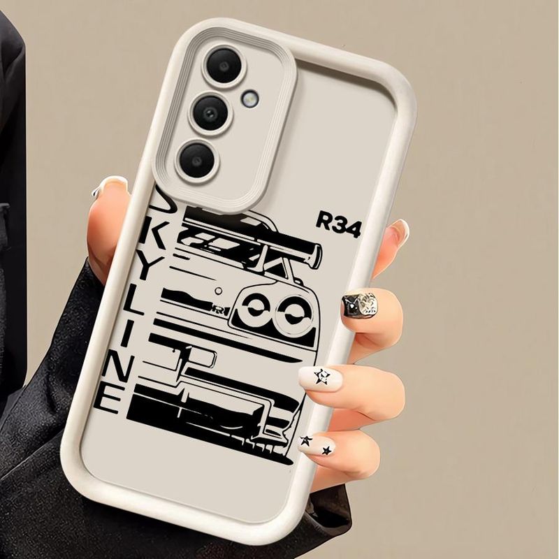 Custodia per telefono color argento per auto JDM Cool per Samsung Galaxy A54 A24 A53 A16 A52s A22 A52 A73 A51 A13 A35 A34 A55 antiurto_voghion.com