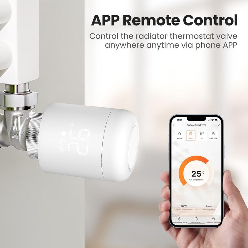 Tuya Zigbee Thermostaat Radiator Vae Temperatuurregelaar Slimme Automatisering Via SmartLife Alexa Google Home_voghion.com