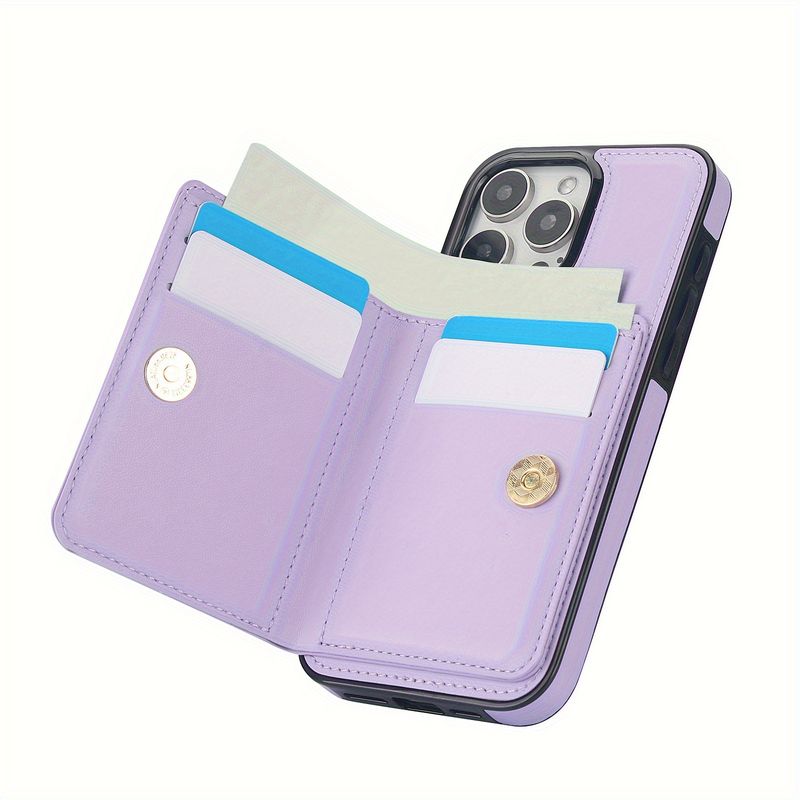 Etui portfelowe z klipsem, obrotowym uchwytem pierścieniowym 360°, magnetyczną klamrą i wytrzymałą osłoną antywstrząsową do iPhone'a 15 14 13 12 11 Pro Max SE 2022_voghion.com