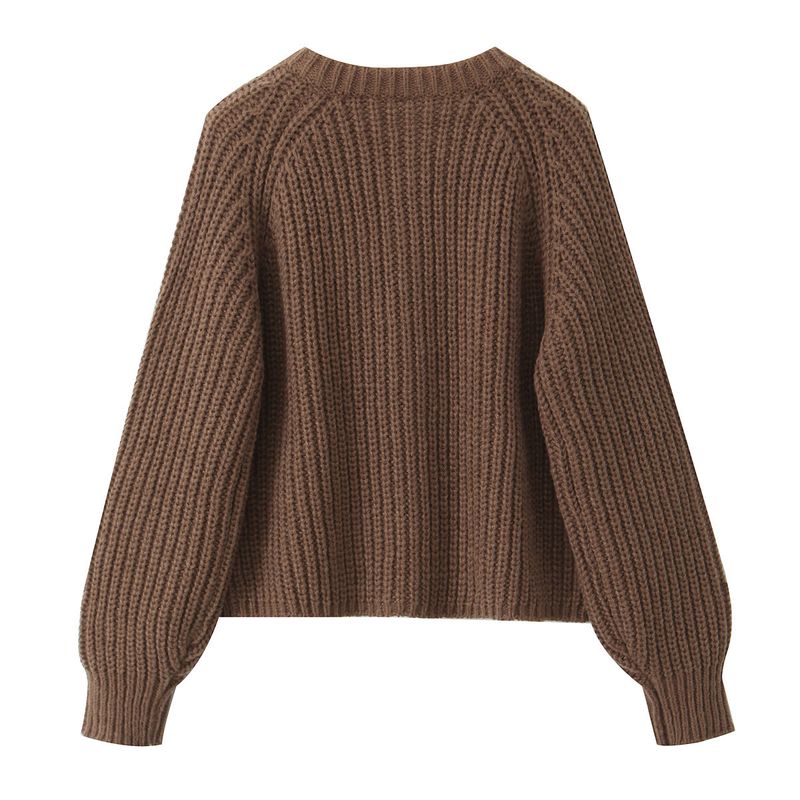 Damenbekleidung Strickjacke lockerer Pullover Damen Strickpullover beliebte 8 Farben_voghion.com