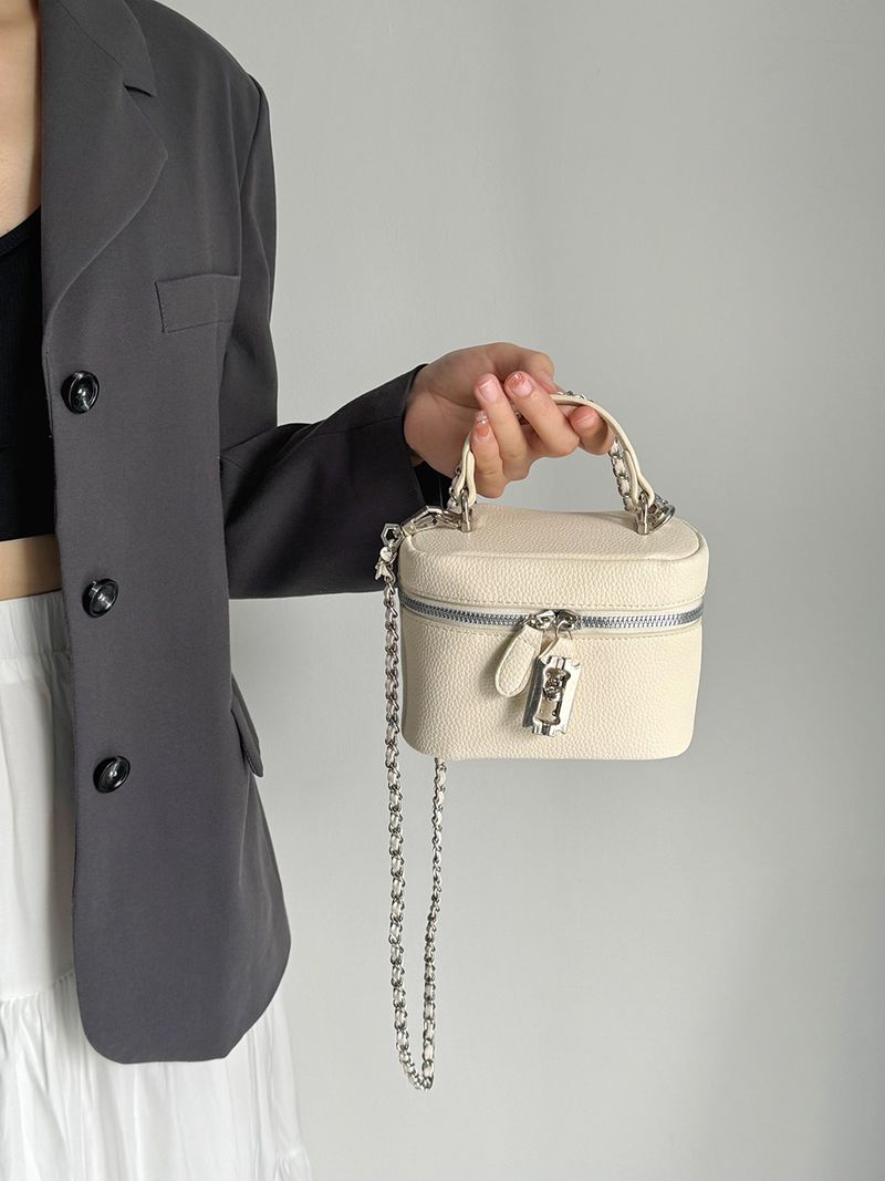 Borsa a secchiello da donna, piccola borsa quadrata con catena alla moda, borsa a tracolla di alta qualità, borsa a secchiello portatile_voghion.com