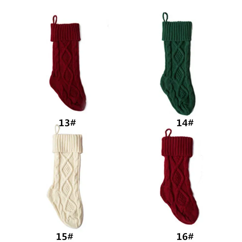 Sacchetti regalo di Natale personalizzati di alta qualità, decorazioni natalizie in maglia, calze di Natale grandi e calzini decorativi FY2932_voghion.com