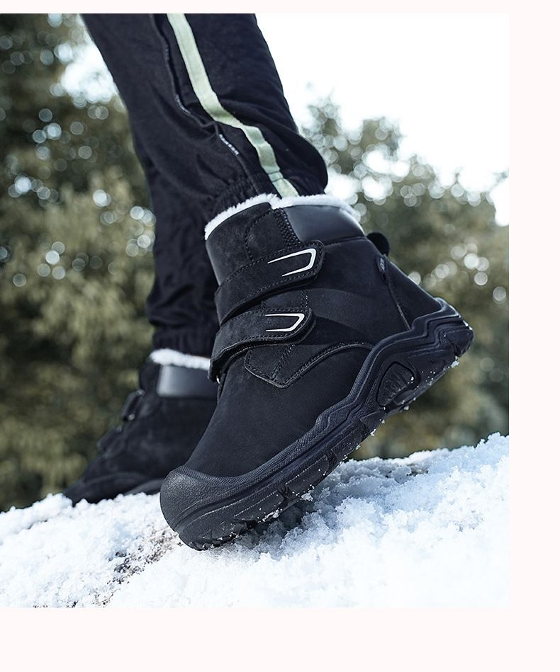 Kids' Outdoor Hiking Warm Martin Boots - Winter Snow Boots With Thick Insulation, High-Top Comfortable Shoes For Boys And Girls_voghion.com