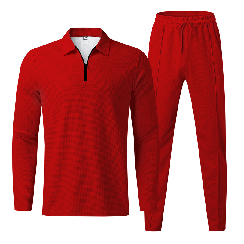 2024 Vierseitig elastischer Stoff, sportlich, atmungsaktiv und cool, lässiges Pyjama-Set für Herren_voghion.com