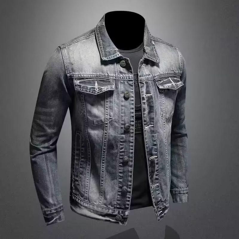 Jaqueta masculina retrô com zíper e gola alta, roupa de trabalho para ciclismo e motocicleta_voghion.com