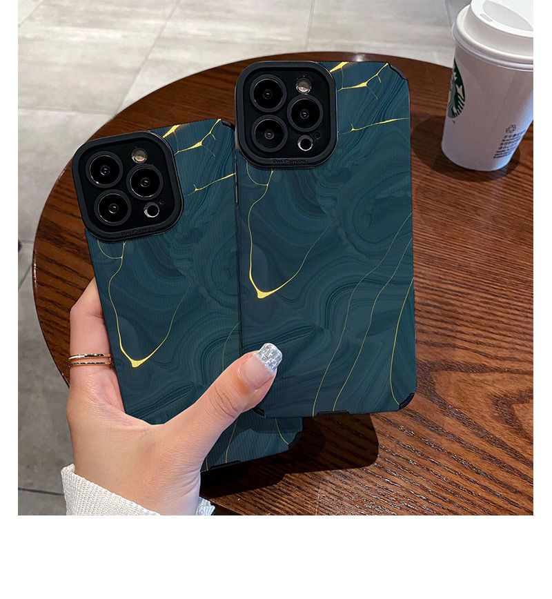 Blue Marble Pattern 12 15 Phone Case 14 For Women IPhone 13/11 Compatible 8 Plus Trendy Pro Max_voghion.com