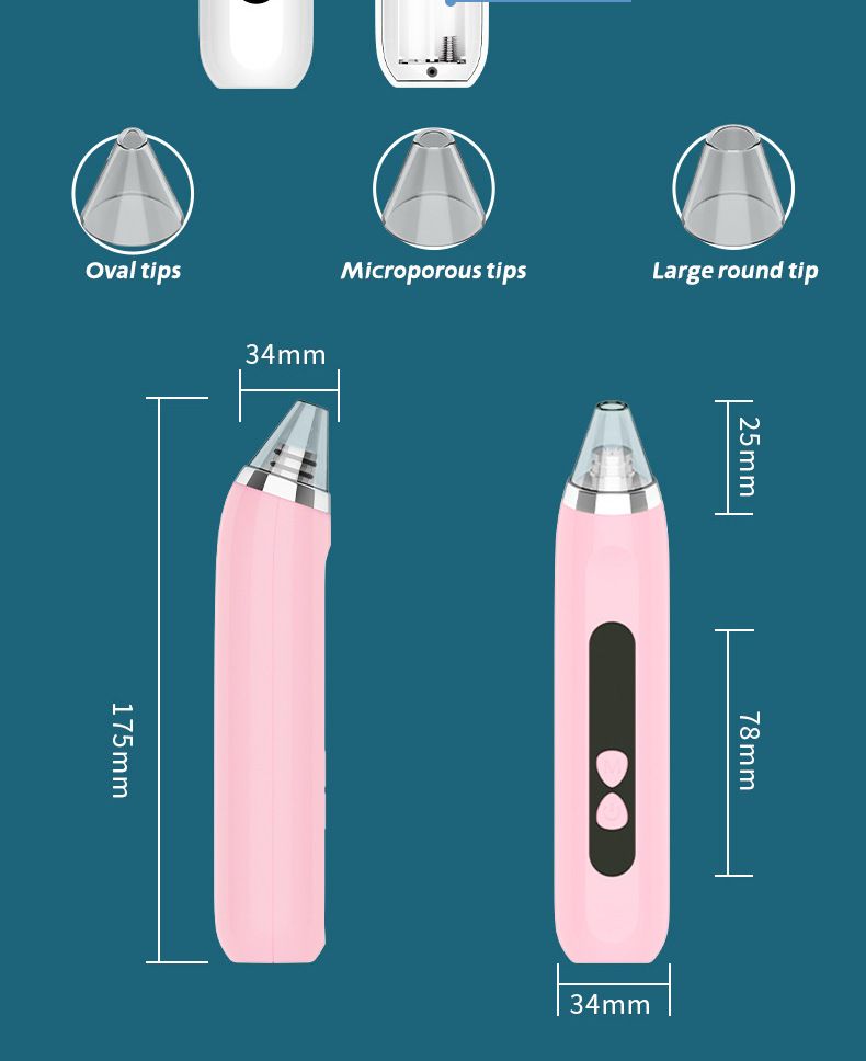 Neues Mitesser-Sauginstrument, Reinigungsvakuum-Porenreiniger, visuelles elektrisches Schönheitsinstrument zur Mitesserentfernung_voghion.com