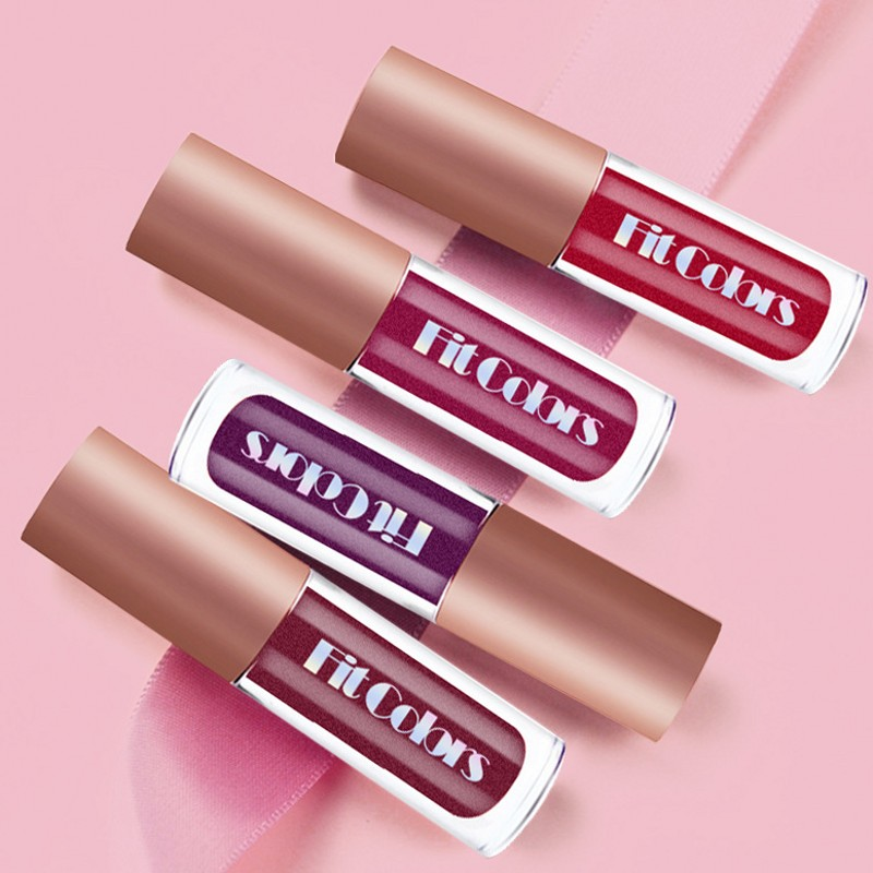 Beauty Care shop 4 Fine Color/set Glitter Matte Liquid Lipstick Waterproof Shimmer Lip Gloss Satin Metallic Color_voghion.com