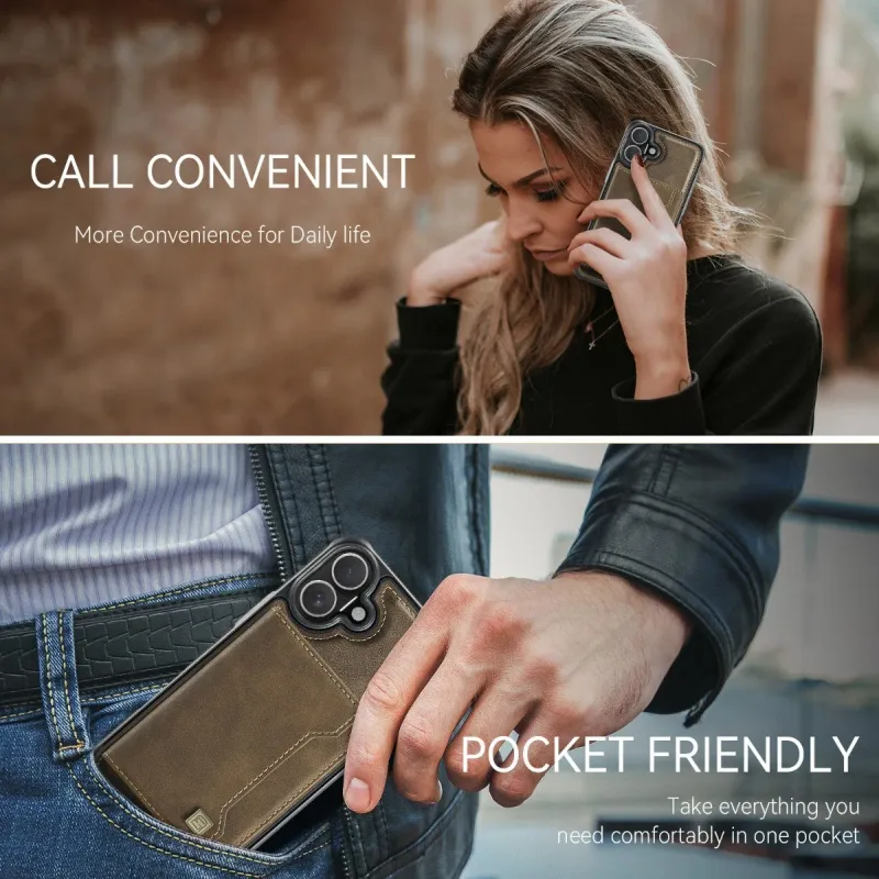 Custodia per telefono con porta carte magnetico staccabile con blocco RFID, mini portafoglio per iPhone 16 13 12 Pro Max 15 14 Plus, custodia in pelle PU_voghion.com