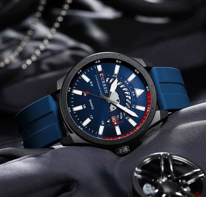 Orologio al quarzo impermeabile con datario, quadrante rotondo, vetro minerale, cassa in lega, orologio sportivo casual da coppia, stile semplice e sportivo._voghion.com