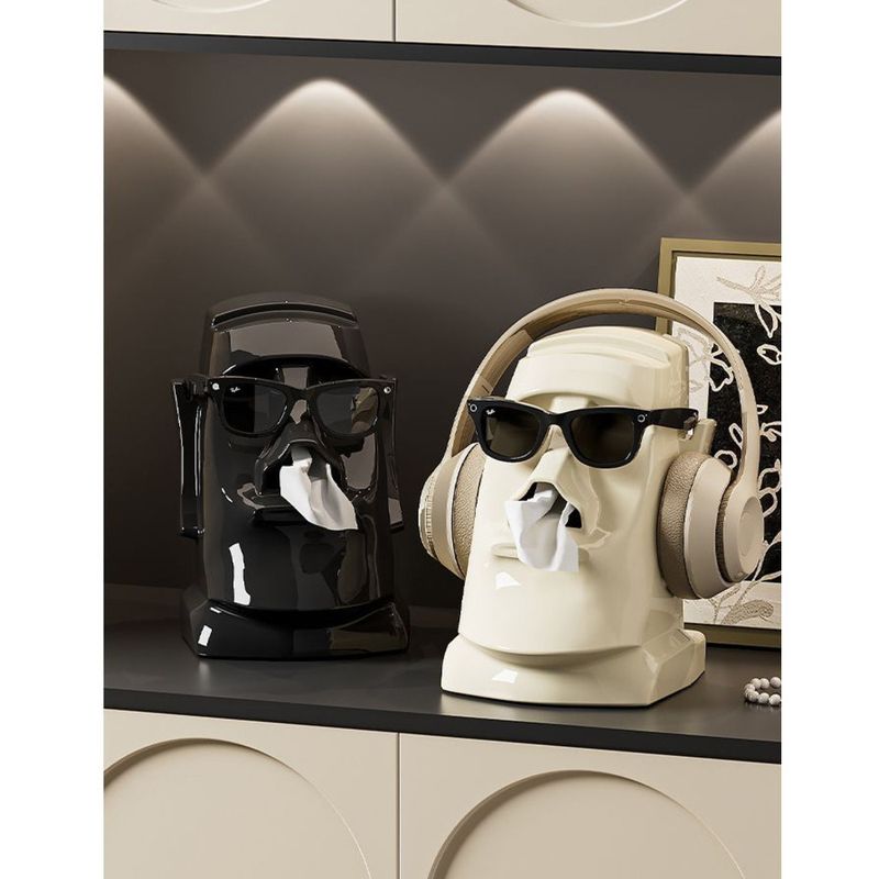 Caja de pañuelos de alta gama, multiusos, creativa y original para decoración de sala de estar, soporte para gafas y auriculares._voghion.com