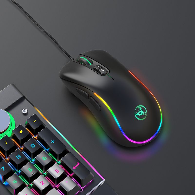 Gioco di programmazione macro J300RGB con 7 tasti per spegnere le luci per vari giochi Mouse cablato_voghion.com
