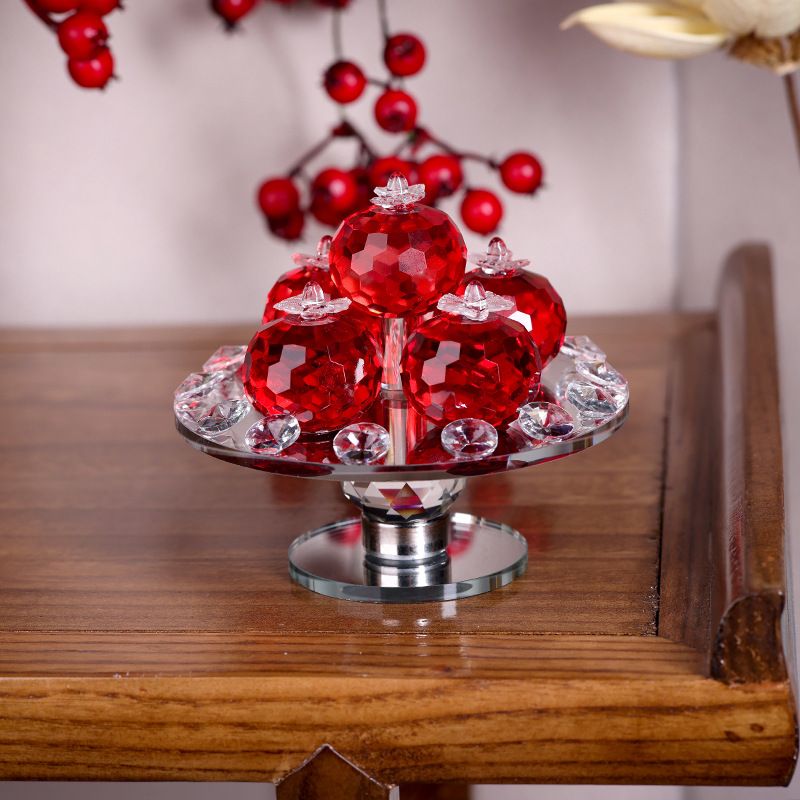 Modern Minimalist Creative Light Luxury High-end Living Room Coffee Dining Table Glass Crystal Snack Candy Fruit Display_voghion.com