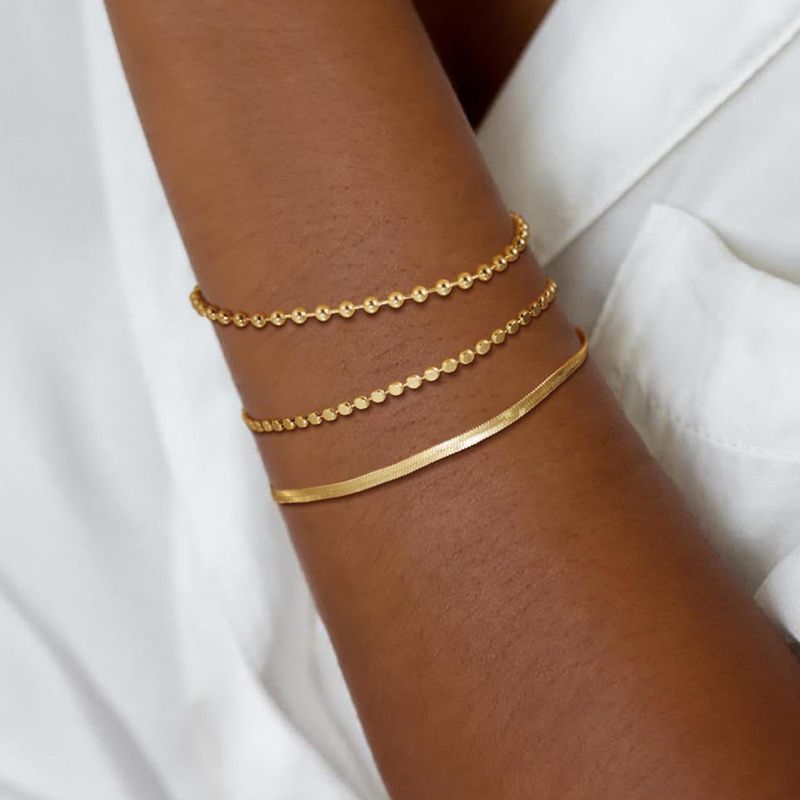 Braccialetto bohémien multistrato regolabile con catena a forma di cuore, stile punk a forma di serpente e osso, con personalità mista_voghion.com