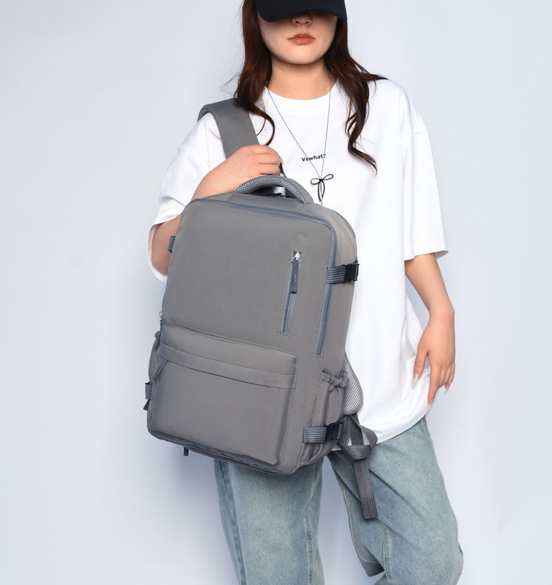 Lare Capacity Backpack 2025 New Simple Solid Color Business Laptop With Independent Shoe Compartment Commuter Travel_voghion.com