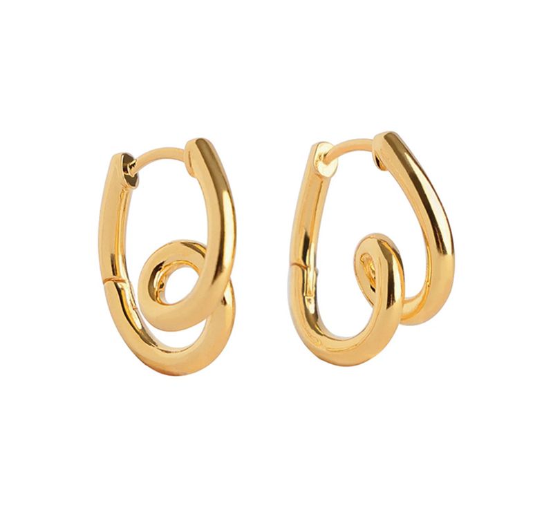 Orecchini a spirale in metallo per donna, design di alta qualità, leggeri, di lusso, con personalità unica e senso della moda._voghion.com