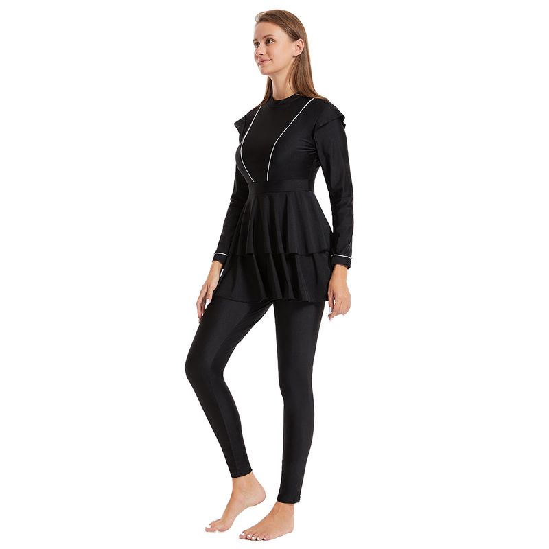 Muslim Swimwear Swimsuit Conservative Swimsuit Dress-style Sunscreen Hot Spring_voghion.com