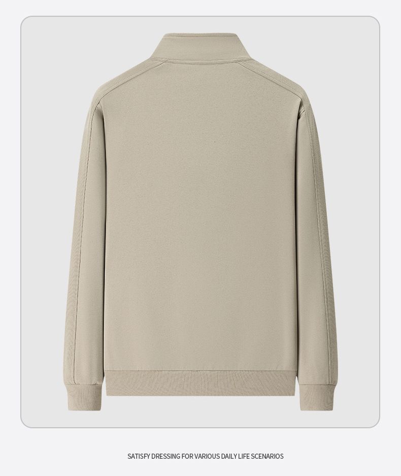 Men's Oversized Thickened Sports Jacket With Letter Print - Casual & Business Long Sleeve Coat For Autumn & Winter (Khaki, Dark Gray, Black)_voghion.com