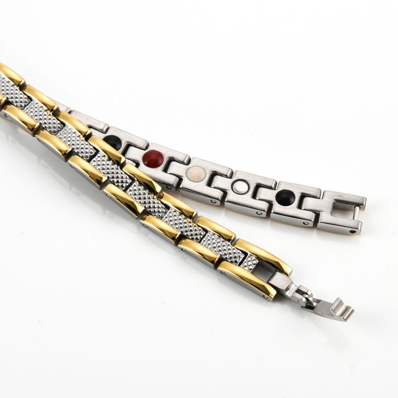 Damenschmuck Beliebtes Titanstahl-Energiemagnet-Damenarmband Edelstahlarmband_voghion.com