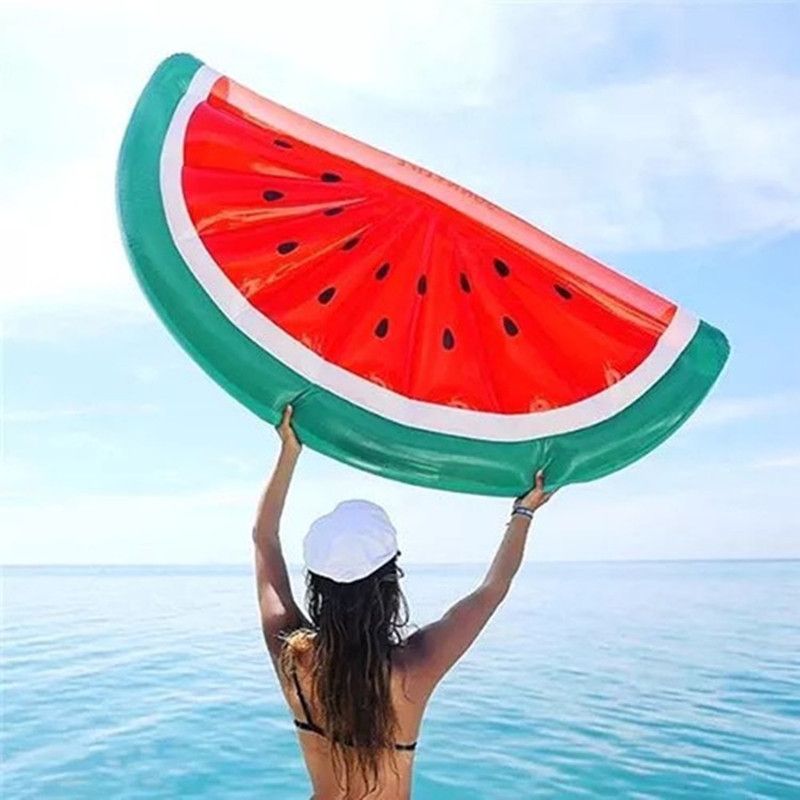 Floating Row Semi-circular Watermelon Lying Bed Adult Swimming Ring Life Buoy Water Inflatable Cushion_voghion.com