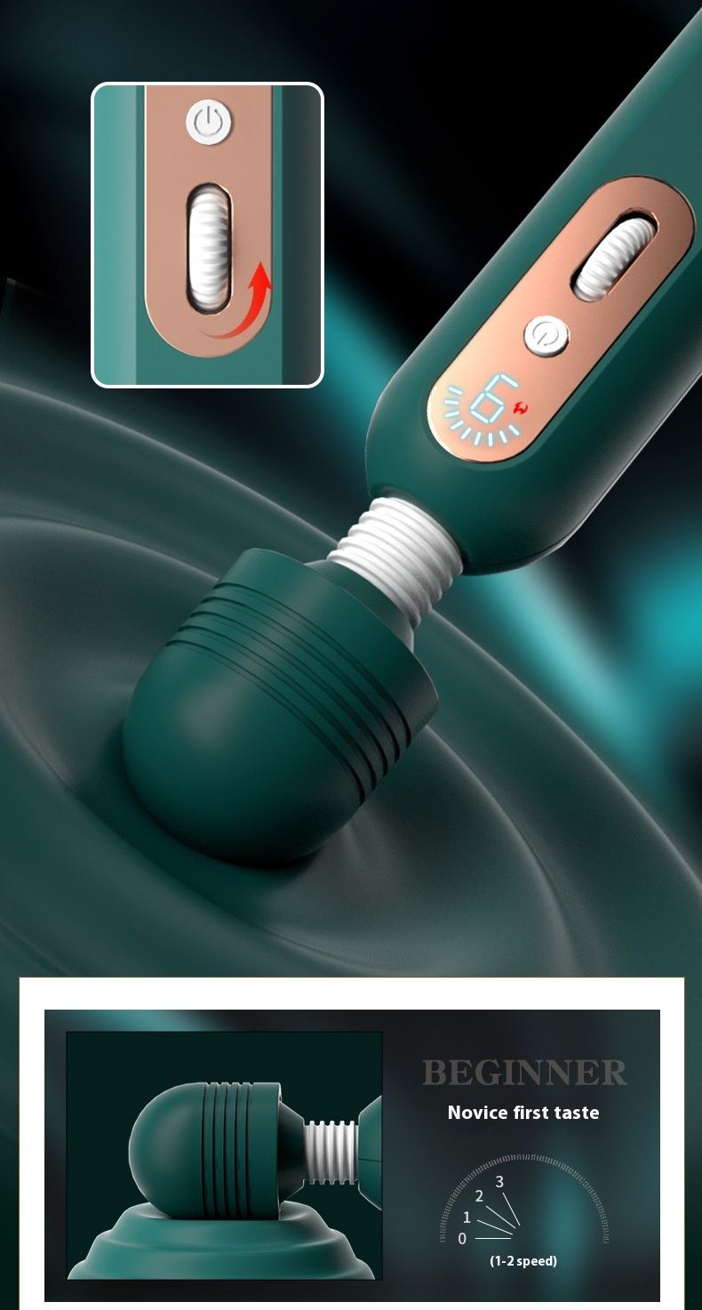 Lai Le Ou Luo Women's AV Heating Display Digital Variable Frequency Vibration Massage Stick Adult Sexual Products_voghion.com