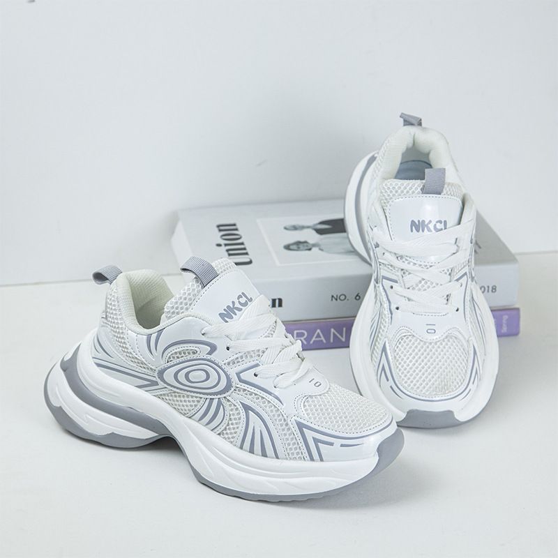 Sneakers robuste per donna, tendenza autunno 2023, nuove suole spesse, versatili, sportive, casual, per aumentare l'altezza, da corsa_voghion.com